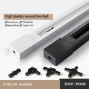 GobekUsa 1m Black White Aluminum 2-Wire Connector Track Rail Spotlight Fitting