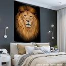 GobekUsa Lion World Tapestry Hanging Cloth Home Decor Fabric Art Wall Hanging