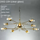 GobekUsa Gold Glass Ball Chandelier LED Lighting for Living Room, Kitchen, Bedroom