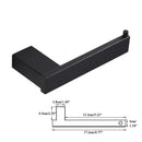 GobekUsa Black Bathroom Hardware Set: Robe Hook, Towel Rail, Rack, Shelf, Tissue Holder & More