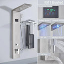 GobekUsa Black Led Shower Panel 5-Function Wall Mount Bathroom Shower Faucet