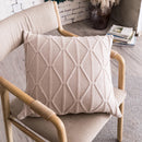 GobekUsa Knit Cushion Cover 45x45cm Nordic Style Home Decoration Brown Grey IvoryiscowayReversible