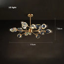 GobekUsa Crystal Copper Round Chandelier: Elegant LED Suspension Lamp for Dinning Room