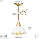 GobekUsa Glass Copper LED Pendant Light for Kitchen Cafe Living Room