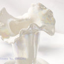 GobekUsa Ceramic Shell Vase - White Gloss - Abstract Irregular Design for Home Decor