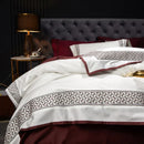 GobekUsa Luxe Egyptian Cotton Bedding Set: Duvet Cover, Bed Sheet, 2 Pillow Sham