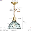 GobekUsa Glass Copper LED Pendant Light for Kitchen Cafe Living Room