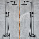 GobekUsa Black Bronze Shower Faucet Set with 8" Rain Shower Head and Hand Shower