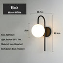 GobekUsa Glass Ball LED Wall Sconce for Elegant Living Room Bedroom Hotel Staircase Lighting