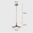 GobekUsa Black Walnut UFO Pendant Light - Luxury Dining Room Art Lamp