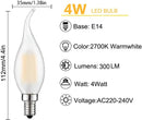 GobekUsa Dimmable LED Candle Light Bulb, Warm White 2700K, E14 220V, Chandelier Lighting