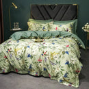 GobekUsa 1400TC Egyptian Cotton Bird Floral Bedding Set - Luxury 4Pcs