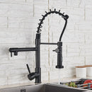 GobekUsa Brass Kitchen Faucet Spring Swivel Spout Hot Cold Water Mixer Taps