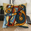 GobekUsa Abstract Embroidery Pillowcase 45x45cm Picasso Decorative Throw Pillows Sofa & Car