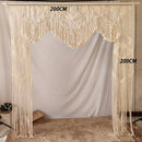 GobekUsa Cotton Macrame Wedding Backdrop Curtain with Tassel | Boho Wall Tapestry