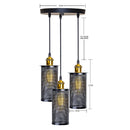 GobekUsa Industrial Nordic Black Iron Cage Pendant Light Loft Hanging Lamp