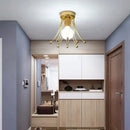 GobekUsa Gold Crown Ceiling Light for Hallway, Aisle, Kitchen Island