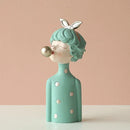 GobekUsa Bubble Girl Resin Figurines: Modern Sweet Young Girl Decor for Home, Weddings, Birthdays