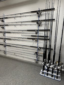 Made in the USA Fishing Rod Rack | 12 Pole Waterproof Wash-down | Dock, Garage, Boat, Storage