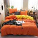 GobekUsa Brushed Duvet Cover Set, Solid Orange Red, Luxury Hotel Bedding Set