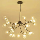 GobekUsa Heracleum Firefly Glass Ball Chandelier: Gold Luxury Lighting for Dining Kitchen Staircase