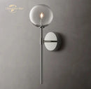 GobekUsa LED Glass Globe Wall Sconce Modern Indoor Light Fixture Decoration Bedroom Living Room