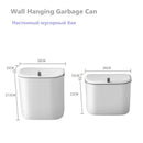 GobekUsa Kitchen Wall-Mounted Waste Bin with Lid - Cabinet Door Hanging Garbage Can