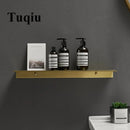 GobekUsa Brushed Gold Bathroom Shelf Wall Mounted Shampoo Holder Rack Aluminum Basket