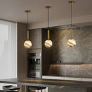 GobekUsa Glass Planet Pendant Light: Modern LED Nordic Hanging Lamp for Living Bedroom Susp...