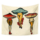 GobekUsa Cactus Mushroom Girl Tapestry Psychedelic Witchcraft Home Decor