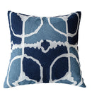 GobekUsa Grey Embroidered Cotton Pillow Cover 45x45cm for Home Decor and Living Room
