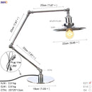 GobekUsa Industrial LED Table Lamp For Home Decor - US/EU Plug Switch, Loft Style