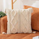 GobekUsa Boho Cotton Tassel Pillow Cover 45x45cm/30x50cm for Home Decor
