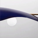 GobekUsa Glass Bubble Chandelier LED Nordic Design for Home Room in Blue