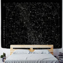 GobekUsa Interstellar Sky Map Constellations Tapestry- Black Galactic Wall Decor