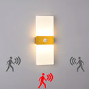 GobekUsa Acrylic LED Wall Lamp | Brushed Aluminum Sconce Light for Home Indoor Decor