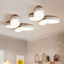 GobekUsa LED Butterfly Chandelier Modern Wood Ceiling Light for Kids Room