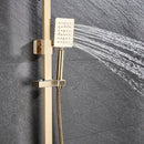GobekUsa Brushed Gold Shower Mixer with Rotating Tub Spout and 8" Rainfall Head