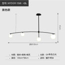 GobekUsa Bubble Iron Chandelier: Minimalist Nordic Kitchen Restaurant Island Light