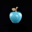 GobekUsa Glaze Crystal Apple Paperweight Figurine Collection for Home Office Decor