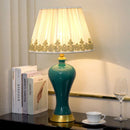 GobekUsa American Luxury Ceramic Table Lamp - European Style Bedroom Bedside Light