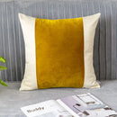 GobekUsa Gold Geometry Cut Velvet Embroidered Lumbar Pillow Cover Chic Style 35x50cm