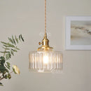 GobekUsa Green Glass Pendant Light Switch Bar Bedroom Copper Hanging Lamp