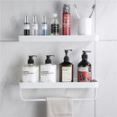 GobekUsa Glass Corner Shelf with Bar for Bath and Kitchen Storage