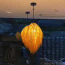 GobekUsa Bamboo Weave Pendant Lamp, Creative Rattan Hanging Light Fixture for Bedroom & Teahouse