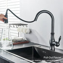 GobekUsa Black Kitchen Faucet: Single Handle Hot & Cold Mixer with 360 Rotation