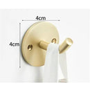 GobekUsa Brushed Gold Stainless Steel Robe Hook Wall Mounted Bathroom Hardware Hanger