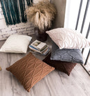 GobekUsa Knit Cushion Cover 45x45cm Nordic Style Home Decoration Brown Grey IvoryiscowayReversible