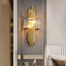 GobekUsa Crystal Gold Wall Lamp | Modern Minimalist LED Indoor Lighting for Living Room & Bedroom