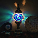 GobekUsa Colorful Mosaic Table Lamp, Handmade Stained Glass Lampshade